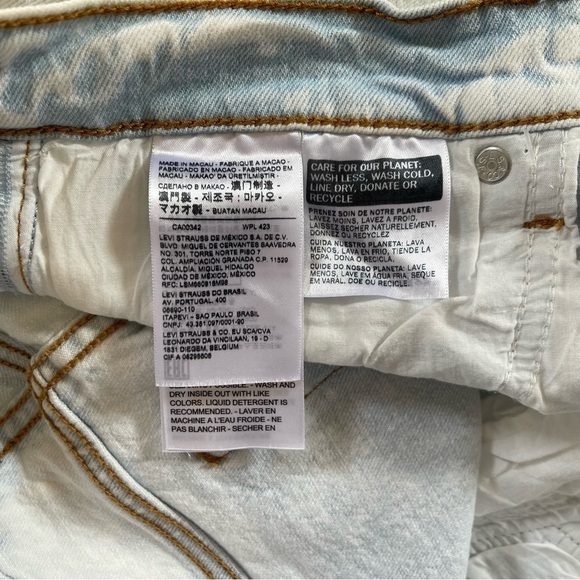 Levi’s Wedgie Jeans Pant High Skinny Light Denim Blue Festival Grunge Y2K NWT - Picture 12 of 15